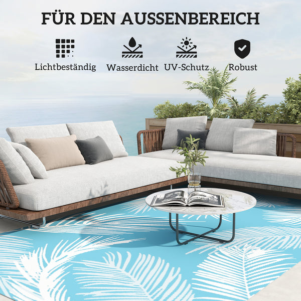 Outdoor Teppich wetterfest wendbar gross mit Tragetasche