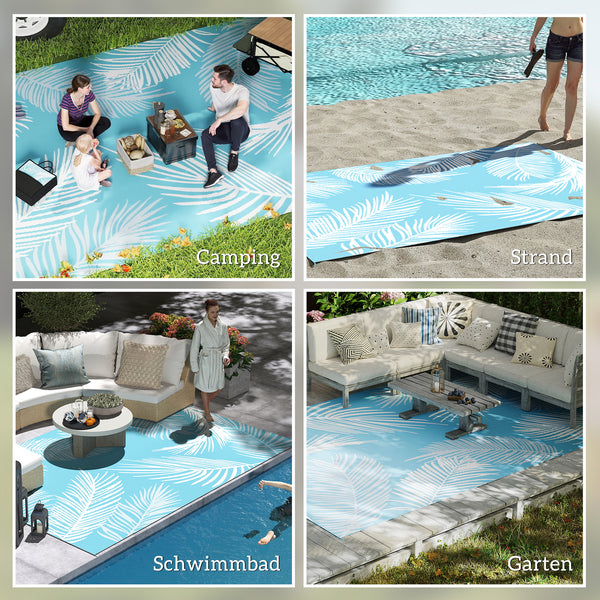 Outdoor Teppich wetterfest wendbar gross mit Tragetasche