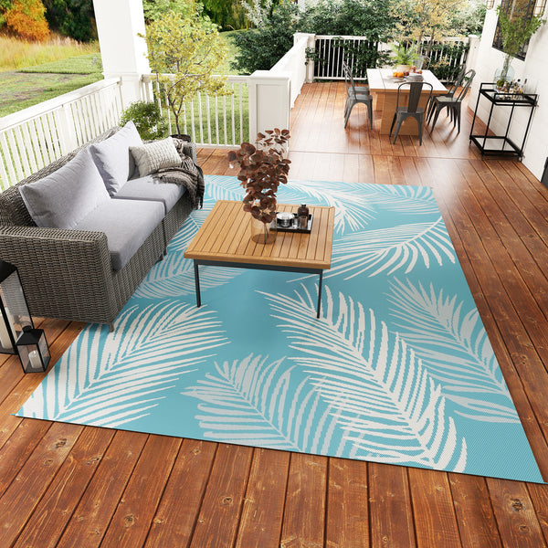 Outdoor Teppich wetterfest wendbar gross mit Tragetasche