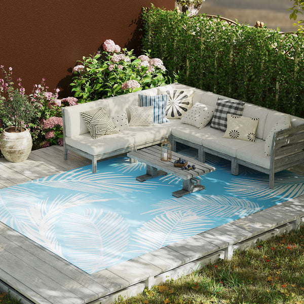Outdoor Teppich wetterfest wendbar gross mit Tragetasche