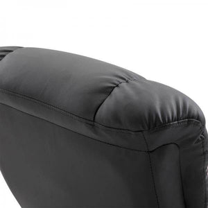 Relaxliege mit Liegefunktion Fernsehsessel mit Hocker Massage Schwarz