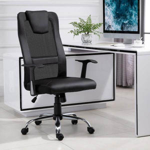 Bürostuhl Drehstuhl höhenverstellbar ergonomisch PU schwarz