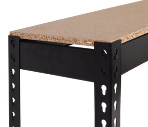 Packstation Packtisch Arbeitstisch Rollenhalter höhenverstellbar 183x183x90cm schwarz