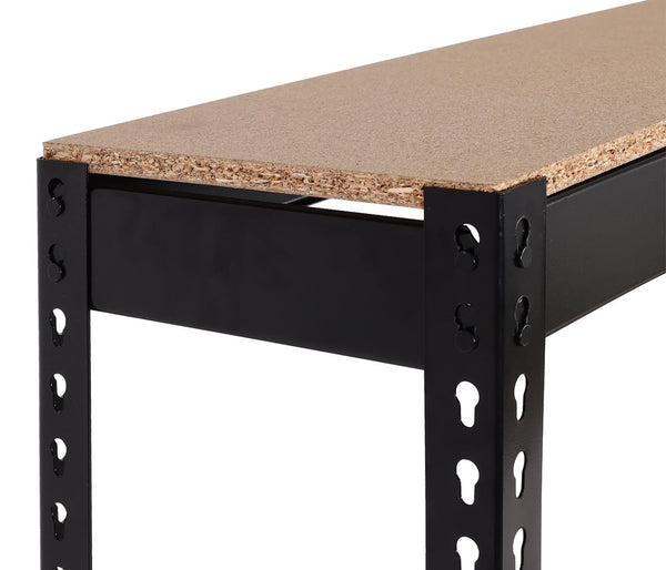 Packstation Packtisch Arbeitstisch Rollenhalter höhenverstellbar 183x183x90cm schwarz