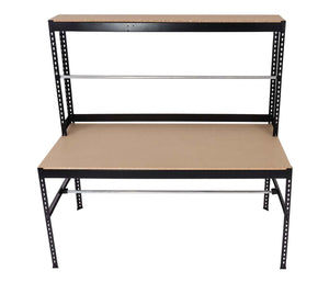 Packstation Packtisch Arbeitstisch Rollenhalter höhenverstellbar 183x183x90cm schwarz