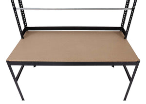 Packstation Packtisch Arbeitstisch Rollenhalter höhenverstellbar 183x183x90cm schwarz