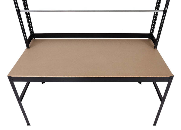 Packstation Packtisch Arbeitstisch Rollenhalter höhenverstellbar 183x183x90cm schwarz