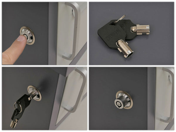Paketkasten Paketbox Paketstation Briefkasten 2 Fächer 78x49x38cm dunkelgrau/hellgrau