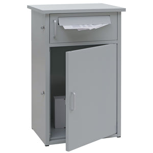 Paketkasten Paketbox Paketstation Briefkasten 2 Fächer 78x49x38cm hellgrau
