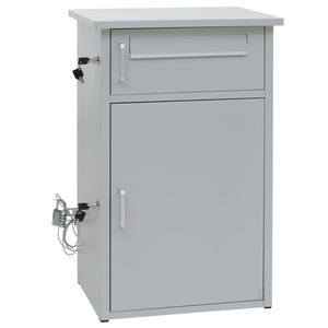 Paketkasten Paketbox Paketstation Briefkasten 2 Fächer 78x49x38cm hellgrau
