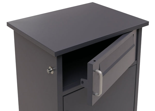 Paketkasten Paketbox Paketstation Briefkasten 3 Fächer 89x49x38cm dunkelgrau