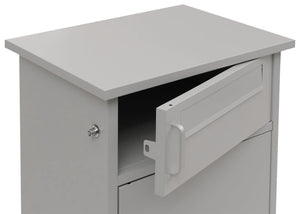 Paketkasten Paketbox Paketstation Briefkasten 3 Fächer 89x49x38cm hellgrau
