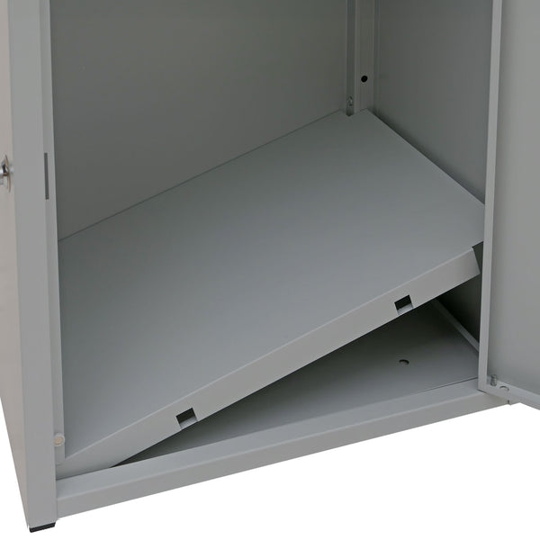 Paketkasten Paketbox Paketstation Briefkasten 3 Fächer 89x49x38cm hellgrau