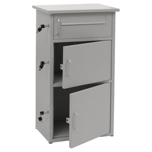 Paketkasten Paketbox Paketstation Briefkasten 3 Fächer 89x49x38cm hellgrau