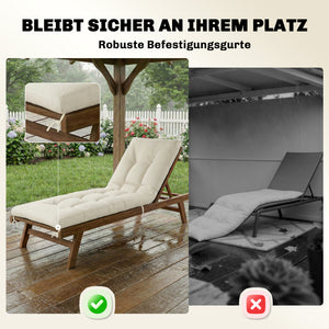 Palettenkissen Sitzpolster für Palettenmöbel 198x65x13cm beige