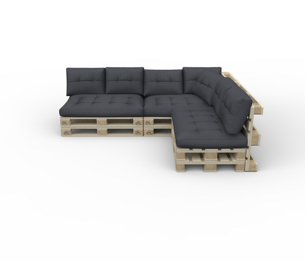 Palettenlounge ASCONA inkl. Kissen anthrazit