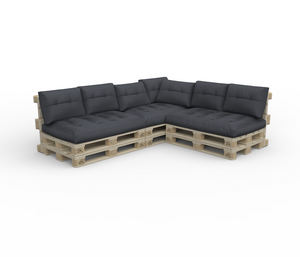 Palettenlounge ASCONA inkl. Kissen anthrazit