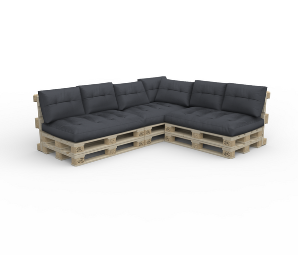 Palettenlounge ASCONA inkl. Kissen anthrazit
