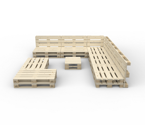 Palettenlounge LUGANO inkl. Tisch
