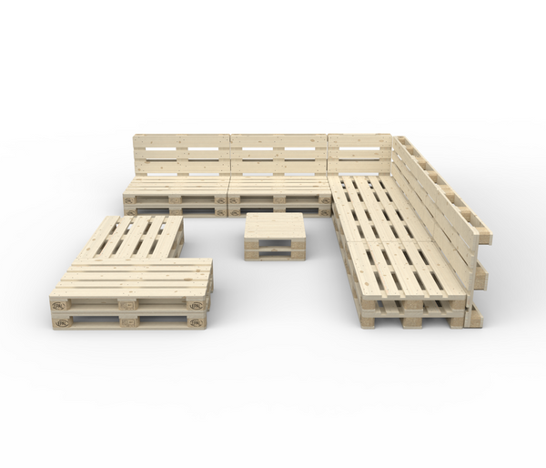Palettenlounge LUGANO inkl. Tisch