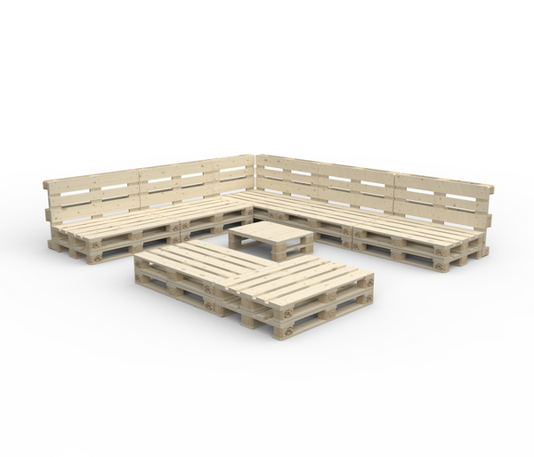 Palettenlounge LUGANO inkl. Tisch