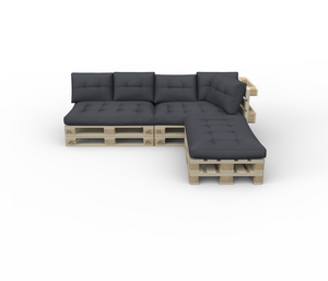 Palettenlounge TENERO inkl. Kissen anthrazit