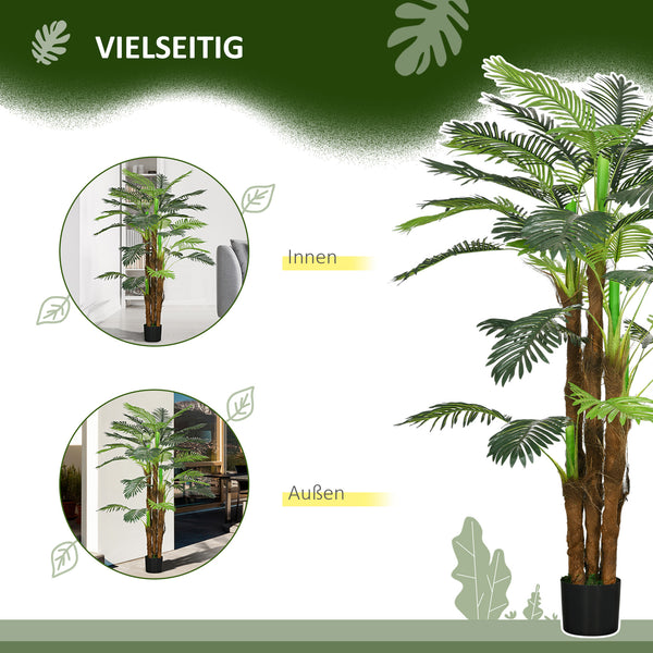 Palme Dekopflanze künstlich mit Topf für innen und aussen 1,6m