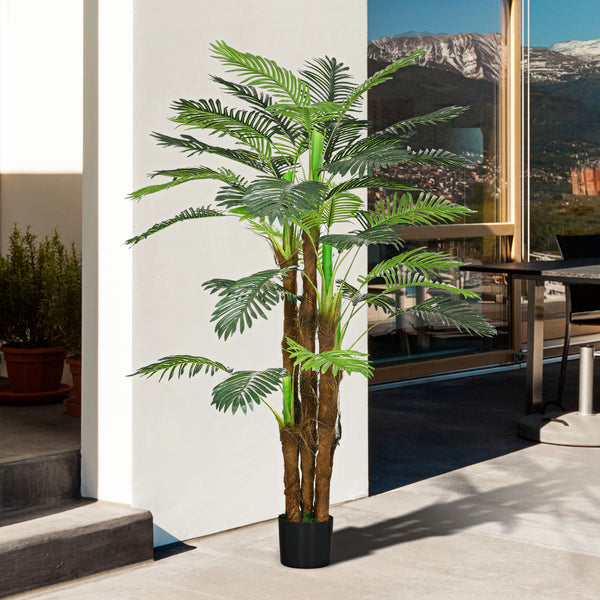 Palme Dekopflanze künstlich mit Topf für innen und aussen 1,6m