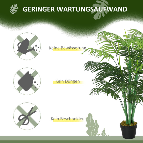 Palme Kunstpflanze künstlich im Topf für Wohnzimmer Balkon 125cm