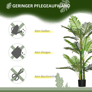 Palme Kunstpflanze künstlich mit Übertopf Deko 150cm