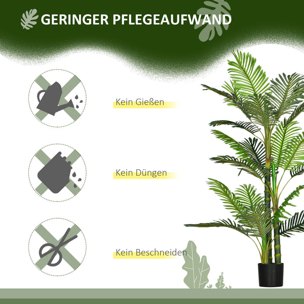 Palme Kunstpflanze künstlich mit Übertopf Deko 150cm