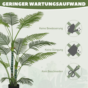 Palme künstlich UV-beständig mit Topf für innen und aussen grün