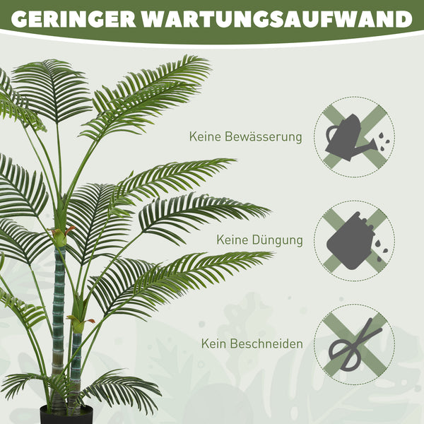 Palme künstlich UV-beständig mit Topf für innen und aussen grün