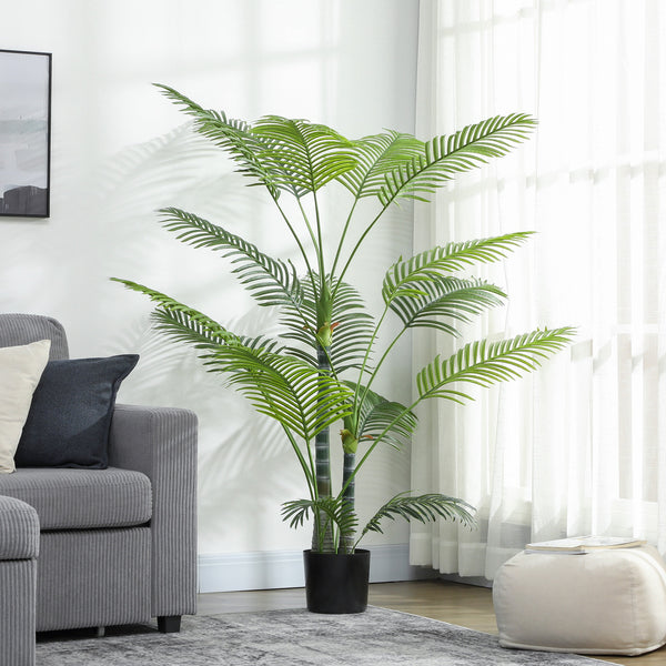 Palme künstlich UV-beständig mit Topf für innen und aussen grün
