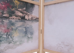 Paravent Trennwand Sichtschutz Raumtrennung Naturmotiv 170x227cm Berge