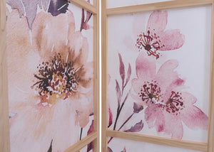 Paravent Trennwand Sichtschutz Raumtrennung Naturmotiv 170x137cm Blumen