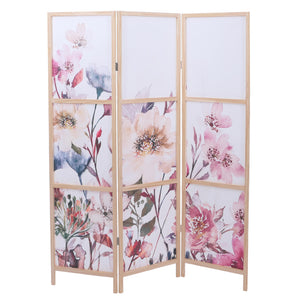 Paravent Trennwand Sichtschutz Raumtrennung Naturmotiv 170x137cm Blumen