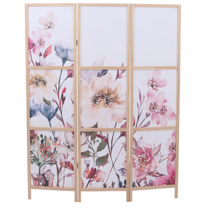 Paravent Trennwand Sichtschutz Raumtrennung Naturmotiv 170x137cm Blumen