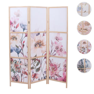 Paravent Trennwand Sichtschutz Raumtrennung Naturmotiv 170x137cm Blumen