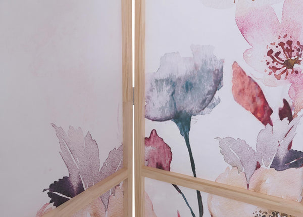 Paravent Trennwand Sichtschutz Raumtrennung Naturmotiv 170x227cm Blumen