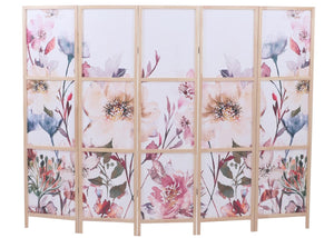 Paravent Trennwand Sichtschutz Raumtrennung Naturmotiv 170x227cm Blumen
