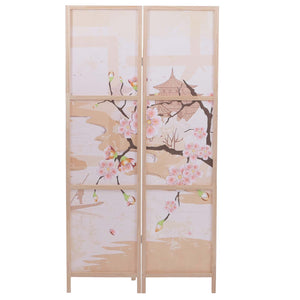 Paravent Trennwand Sichtschutz Raumtrennung Naturmotiv 170x137cm Kirschblüten