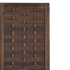 3-panel wooden room divider, shabby chic brown
