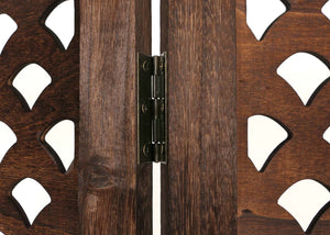 Paravent Raumteiler Trennwand Sichtschutz Ornamente 170x245cm braun