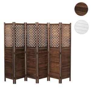 Paravent Raumteiler Trennwand Sichtschutz Ornamente 170x245cm braun
