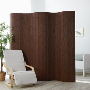 Bamboo room divider/privacy screen, brown