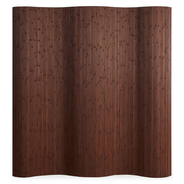 Bamboo room divider/privacy screen, brown
