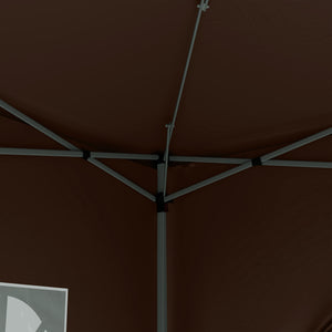 Pavillon 3x3m wasserabweisend faltbar inkl Tasche & Seitenteilen Kaffee