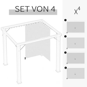 Pavillon 3x4m mit Seitenteilen wetterfest Beige