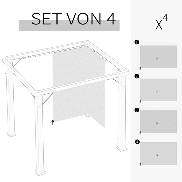 Pavillon 3x4m mit Seitenteilen wetterfest Beige